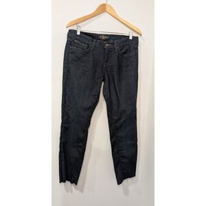 Lucky Brand Charlie Skinny Jeans‎ Dark Wash Raw Hem Women's Size 8/29